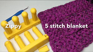 Loom Knit Five Stitch Blanket - GoodKnit Kisses