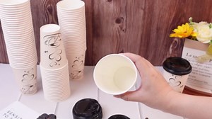 500 Pack 12 oz Disposable Coffee Cups with Lids, Paper Cups for Hot & Cold Drinks, Bulk Coffee Mug for Cafe, Office, Events, Parties (Black Lid)