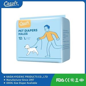 [Hot Item] Casoft Free Samples Disposable Dog Diapers, Female Dog Diapers Ultra Protection Cat Diapers for Dogs in Heat, Excitable Urination, or Incontinence