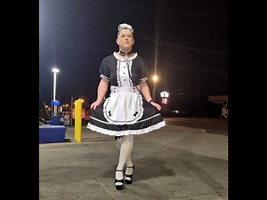 Wigless Sissy Maid Walk Punishment