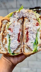 103K views · 3.9K reactions | Ate this chicken Caesar sandwich like it owed me money  Hand shredded roasted chicken breast, anchovy and tarragon Caesar dressing, sun-dried tomatoes, caramelized shallots, romaine lettuce, grated Parm stuffed between toasted multigrain bread! I think I blacked out mid bite Cousins  #DeliciousMissBrown #Sandwich #Recipe | Kardea Brown | Facebook