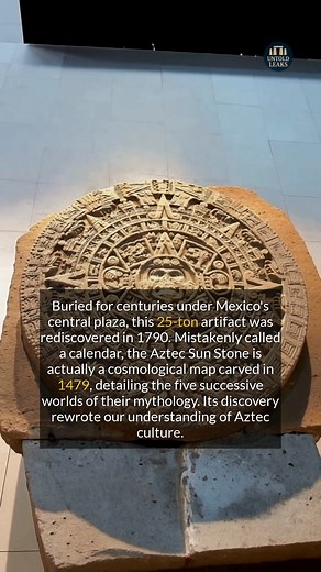 48K views · 586 reactions | Not a calendar, but a 25-ton Aztec map of the cosmos. #history #archaeology #ancienthistory | Untold Leaks | Facebook