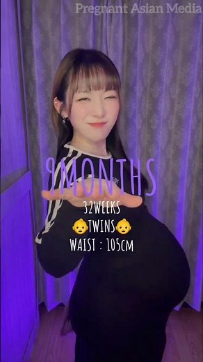 Pregnant Asian Mom 9 Months With Twins | 32 Weeks