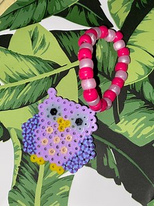 Purple Owl Glow in the Dark EDM Rave Perler Kandi Bracelet With Free Gift! FREE SHIPPING on Orders Above 35 Dollars - Etsy Canada