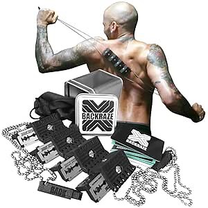 Back Shavers for Men with Chains to Pull Back & Forth - Easier & Comfortable Body Hair Groomers Bi-diectional Shaving Use Wet or Dry 10 Razor Blades Included [No Expensive Cartridge Refills]