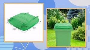Garbage Can Lid Plastic Garbage Can Lid Outdoor Waste Bin 50l for Replacement Sturdy and Easy to Install