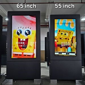 [Hot Item] 55 65 Inch IP55 Waterproof Smart TV LED LCD Display IP65 Menu Board Totem Android Outdoor Digital Signage Floor Standing Ad Kiosk