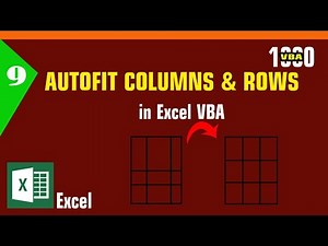 #9 - Autofit Rows & columns in Excel VBA | Excel VBA code | MsOffice Learning | Rows and Columns