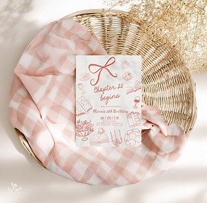 Storybook Birthday Adult Invitation Editable | Coquette Book Chapter Theme | Template Download 912 - Etsy