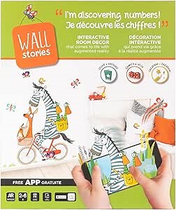Kids Wall Decals - Interactive Wall Stickers Boys/Girls Room Decor | Augmented Reality Wall Decal with Free App | Peel and Stick Wall Decals & Wall Decor for Bedroom Decorations