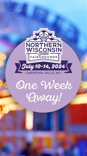 We can't believe we're only one week away! We will see you all very soon! 🎡 #NWSF #fair #FairFun #northernwisconsinstatefair #LiveMusic #livemusicvenue #FairRides #fairfood | Northern Wisconsin State Fair