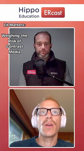 Should you freak out about ordering that CT with contrast in the ED?  Don't miss July's Lit Matters, where Cam Berg and Drew Kalnow review 3 articles on iodinated contrast use and kidney injury!  #ERcast #meded #erdoc #medicaleducation #Emergencymedicine #ctscan #contrast | Hippo Education | Facebook