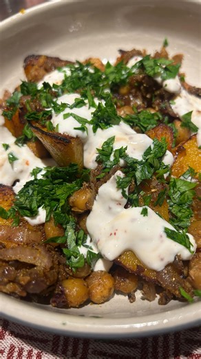 Seared Butternut Squash with Crispy Curried Chickpeas. Get the recipe on amateurgourmet.com! 💫 #eeeeeats #food #foodblogger #foodstagram #vegetarian #foodporn | Amateur Gourmet