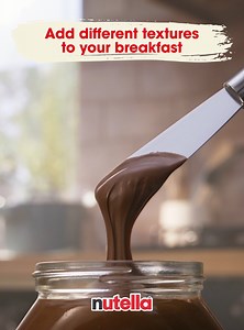 Even if you are ready for crunch time, it doesn't mean you can't explore your soft side. Add a Nutella® topping to your porridge, and start the day at your best. | Nutella