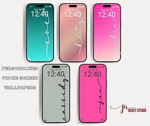 Personalized Phone Wallpaper | Custom Lock Screen Background | Digital Download - Etsy UK