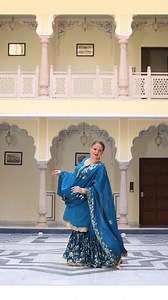 23K views · 308 reactions | MAYURA BLUE SEQUIN EMBROIDERED LEHENGA...