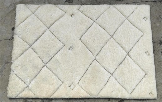 Buy Hand Knitted Chunky Wool Rug: High Pile, Boho Farmhouse Style Online in India - Etsy