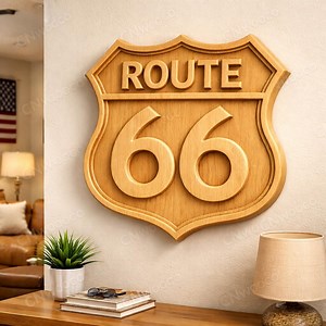 Route 66 Sign CNC STL File | Classic Highway Shield Wood Carving | CNC Router Bas Relief Wall Art | Vintage Garage Decor Digital Download - Etsy Canada