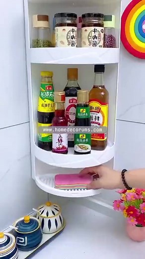 Corner Cabinet Storage Solution #homedecorums #decorums #CabinetRacks #cabinetsdesign #cabinets #racks #corner #rack #cornercabinet #cornerrack #cornerstorage #cabinetmaker #cabinetstorage #storage #storagesolutions #storagetips #storageideas #storageunit #cornercabinets | Home Decorums