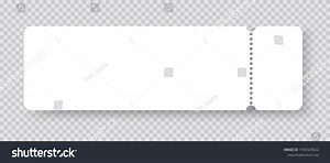 White Blank Ticket Mockup Realistic Vector Stock Vector (Royalty Free) 1784329622 | Shutterstock