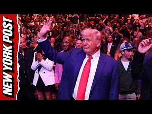Donald Trump arrives at UFC 316 to thunderous applause, Elon Musk absent