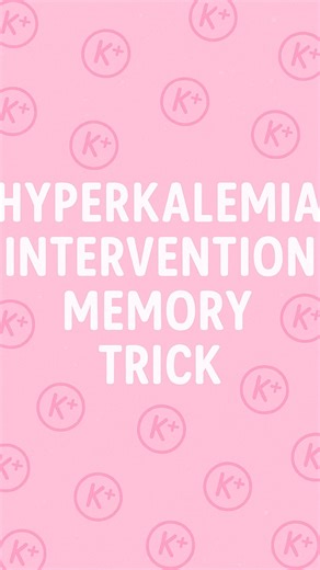 The NCLEX Nurse on Instagram: "Next time your patient is experiencing Hyperkalemia, ask the doc for this 🫡 #hyperkalemia #electrolytes #potassium #nursingstudent #nursingschool"