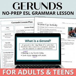 Adult ESL Grammar Worksheets, Lesson Plan, & Activities - Gerunds Grammar Lesson