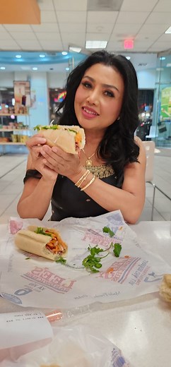 Enjoying a delicious Asian sandwich in Chinatown, Las Vegas. #chinatown #lasvegas #sandwitch #baguette | Bopha Jonathan