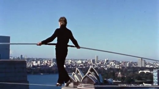 In 1973, Philippe Petit breaks into the Sydney Harbour Bridge, puts a tightrope up and walks across the two pylons. He then goes on to walk between New York's Twin Towers in 1974. ​ ​#manonwire streaming on Garage www.garagemovies.com/shows/man-on-wire | Garage Entertainment