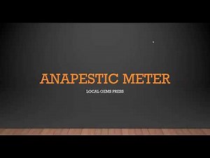 Poetic Meter: Anapestic