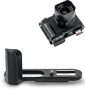 Solid Metal Hand Grip Secure L Bracket Holder for Leica Q2 Digital Camera, Anti Slip Q2 Handgrip with Arca Swiss Type Quick Release Tripod Mount, No Blocking to Battery & Memory Card Compartment
