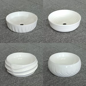 [Hot Item] Wholesale Factory Ceramic Bathroom Round Shape Wash Basin Counter Top Sink