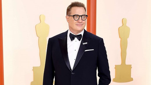 Brendan Fraser brings girlfriend, sons to 2023 Oscars