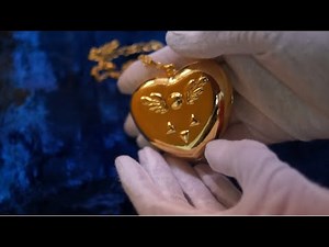 Музыкальный медальон Сердечко "Undertale heart locket music box" (с золочением)