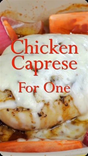 Joanie Zisk | One Dish Kitchen on Instagram: "So excited to share this one! 🍅🧀✨ This single serving Chicken Caprese takes a juicy, seasoned chicken breast and bakes it with tomatoes, balsamic, and melty mozzarella for a simple, one-pan meal! Ready in just 30 minutes, it’s an easy and flavorful dinner for one. Comment RECIPE and I’ll DM you a link to the recipe. ❤️ Cooking for two? Just double the ingredients! https://onedishkitchen.com/chicken-caprese-recipe-for-one/ Watch the full recipe on o