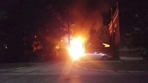 Garage blaze in Elmwood. Video courtesy: Wayne La