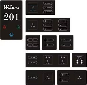 [Hot Item] Modern LED Doorplate with Dnd Mur Logo Hotel Use Doorbell and Room Number Sign Contemporary Sign Plate Design Hotel Dnd Panel