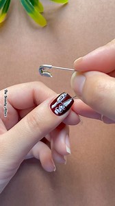 1.6M views · 32K reactions | Easy nail art design with safety pin #thebeautyallure #nailsonfleek #nailartnails #nailart | The Beauty Allure | Facebook
