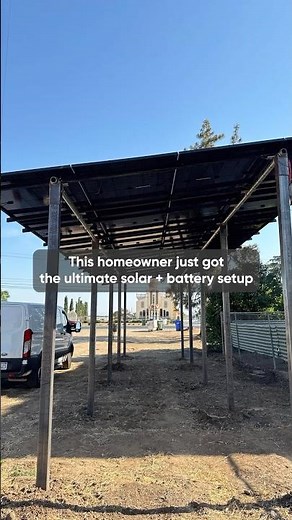 28 solar panel shade structure with 2x Powerwall 3 batteries ☀️🔋