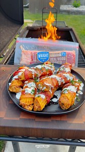Nashville Hot Chicken Shotgun Shells with Wright Brand Bacon #ad 🍗🌶️🔥 I am pairing up with Wright Brand Bacon to make some amped up bacon wrapped Nashville Hot Chicken Shotgun Shells. Grilled some chicken thighs in Nashville Hot Rub, chop them up and stuff into some manicotti shells. Wrap in the Wright Brand Bacon Hickory Bacon and smoke until amber brown. Serve with homemade ranch and you have a winner! So fricken delicious! Recipe is on the blog linked in my bio. Cheers 🍻 #wrightbrandpartn