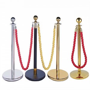 [Hot Item] Wholesale Price Stainless Steel Stanchion Post Queue Velvet Rope Red Carpet Ropes and Poles Crowd Control Barriers
