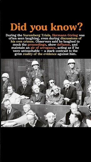 Göring Mocked Justice Itself—Until His Final Moment #nuremberg #history #darkfacts