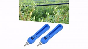 Drip Irrigation Hole Punch Tool, 2Pcs Max 0.31in No Block The Dripper and Nozzle Drip Tube Hole Punch Fitting Insertion Tools Hollow Hole Punch Set for Installing External Drippers Micro Sprinklers
