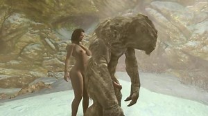 Skyrim - Vampire Gets Dominated By Frost Troll - Part 1