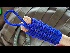 How to Make a Paracord SPATULA Handle Wrap With HANGER - Simple West Country Whipping Knot