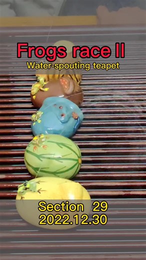 Five frogs spout water at the same time😀#teapet #craft #tea