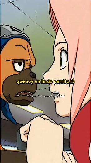 El lindo Pakkun y Sakura en Naruto
