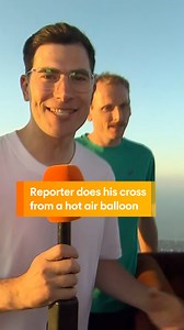 Andrew McCormack is on Cloud 9...literally ☁️ 🎈 #hotairballoon #balloon #hotairballoonride #balloontrip #melbourne #marathon #skyhighmarathon #sunriseon7 WATCH SUNRISE FOR MORE | @7plus ☀️ | Sunrise