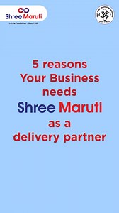 70 reactions · 18 shares | Here are 5 reaaaallllllyyyyyy important reasons why your business needs Shree Maruti as a delivery partner!珞 #WeSpeakDelivery . . . . . . #ShreeMaruti #deliverypartner #parceldeliverypartner #courier #logistics #cargo #Supplychainmanagement #SecureShipping #Doortodoorshipping #EasyShipping #SafeShipping #IndianDeliveryService | Shree Maruti Integrated Logistics Limited - SMILe | Facebook