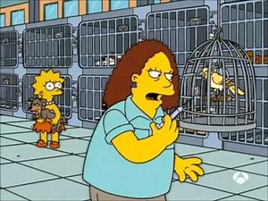 Lisa Simpson recoge animales abandonados